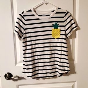 Old Navy, short sleeve, blue and white, S